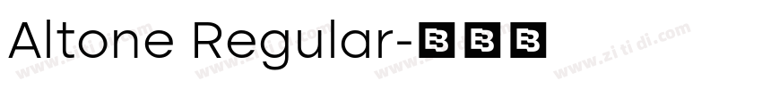 Altone Regular字体转换